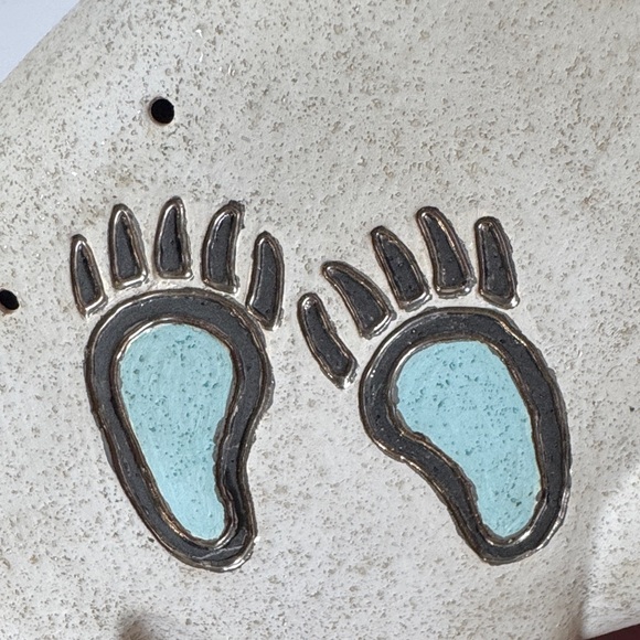 Handcrafted Ceramic buffalo Figurine with Footprint Design - Picture 3 of 11